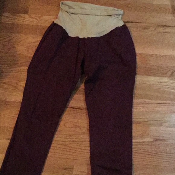 Motherhood Maternity Pants - 🤰🏼motherhood maternity Small burgundy pants